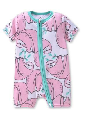 Imagen 1 del producto Enterito Corto 100% Algodón Bebé Niña 6 a 24 Meses Lazy