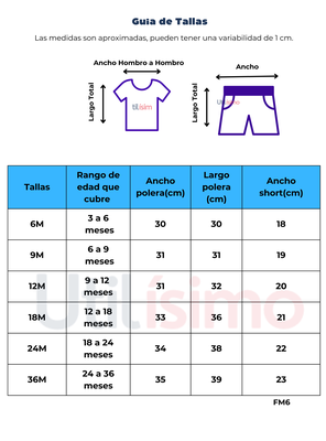 Imagen 2 del producto Set 2 Piezas Conjunto Polera y Short Niña Tedmimak Verano 100% Algodón Rosa Girl