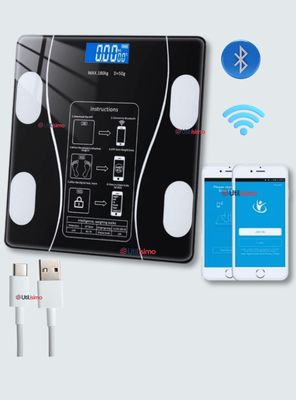 Balanza Pesa Digital Inteligente con App de Bluetooth Báscula Recargable