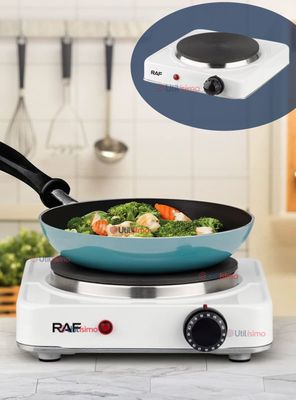 Cocina Eléctrica Portátil 1 Plato 1000W de Potencia Blanco