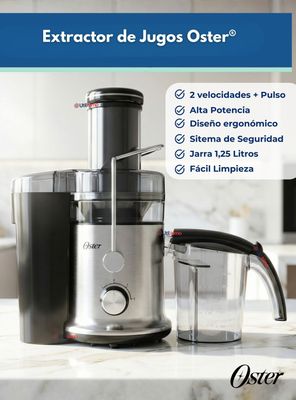 Imagen 2 del producto Oster® Extractor de Jugos, con 2 Velocidades + Pulso, y Fácil de Limpiar, FPSTJE32 Versión 2026