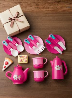 Juguete Juego De Té 15 Piezas para Niñas Beautiful flowers