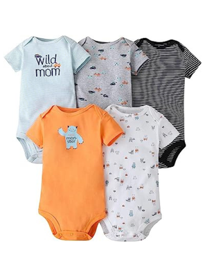 Imagen 2 del producto Pack 5 Bodies Manga Corta Liso Tedmimak Algodon