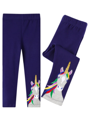Calzas Niña Unicornio Azul Jump Kids 100% Algodón