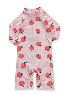 Traje de Baño Enterito Manga Larga Niña Jump Kids Durazno