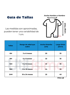 Imagen 2 del producto Enterito Corto 100% Algodón Bebé Niño 6 a 24 Meses Trucks