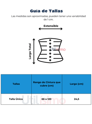 Imagen 2 del producto Faja Reductora Moldeadora H24 24.5 x 28 cm Alta Compresión