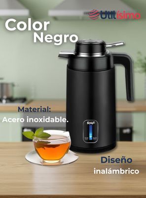 Imagen 2 del producto Termo Hervidor Eléctrico Acero Inoxidable 2 Litros Negro