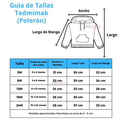 Imagen 2 del producto Set 2 Piezas Polerón Pantalón Niña Magic Rosa Tedmimak 100% Algodón