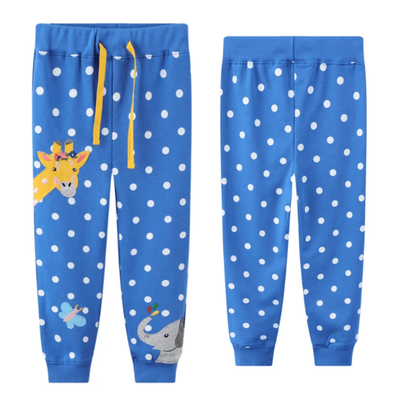 Pantalon Buzo Niña 100% Algodón Lunares Jirafa Jump Kids