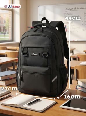 Imagen 2 del producto Mochila Ejecutiva Oficina Notebook Impermeable Resistente 44cm Negro 20L