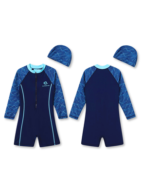 Traje de Baño Enterito Sport Diseño Manga Larga Para Niño Jump Kids