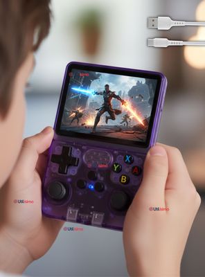 Pantalla IPS Consola Retro Gaming Portátil R36s 64GB Recargable USB