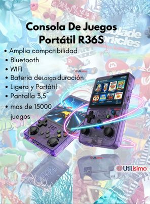 Imagen 2 del producto Pantalla IPS Consola Retro Gaming Portátil R36s 64GB Recargable USB