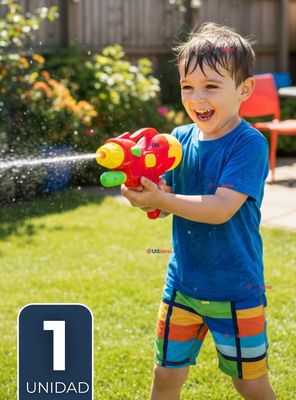 Pistola De Agua 300ml 32cm Colores Surtidos Juguete Lanza Agua para Niño Niña