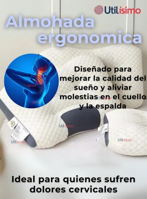 Imagen 2 del producto Set 2 Almohadas Ortopédicas Ergonómicas Para Cuello y Cervical