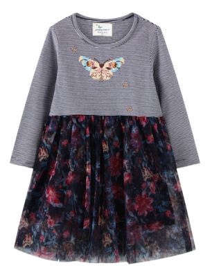 Vestido Manga Larga Tul Niña