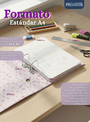 Imagen 2 del producto Archivador Lomo Ancho Formato A4 Carta 2 Anillos Hello Kitty Diseños Surtidos