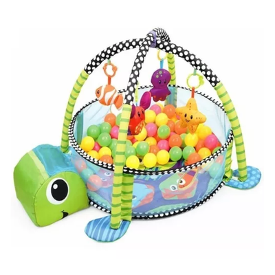 Gimnasio Didáctico 3 X 1 Con Pelotas Tortuga Bebés Jump Kids