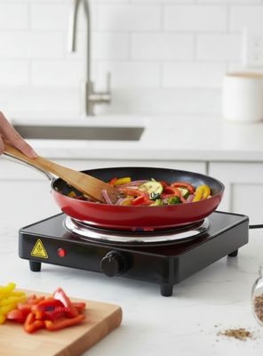 Imagen 2 del producto Cocina Eléctrica 1 Plato Encimera 1000W de Potencia Color Negro