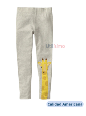 Imagen 2 del producto Calzas Niña Jirafa Gris Jump Kids 100% Algodón