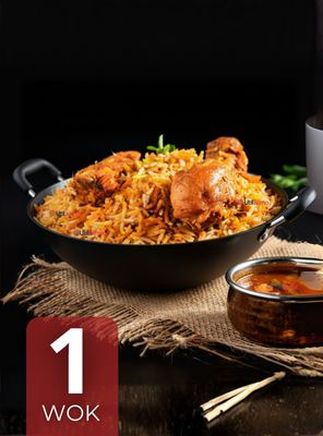 Wok Chino Acero Inoxidable Antiadherente 34cm Color Negro