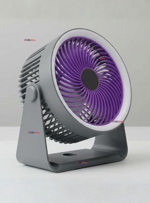 Imagen 1 del producto Mini Ventilador De Mesa Color Gris Silencioso Portátil y Recargable USB