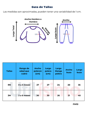 Imagen 2 del producto Set 2 piezas Conjunto Bebé Buzo Polerón Niña 100% Plush Rosa Princesa