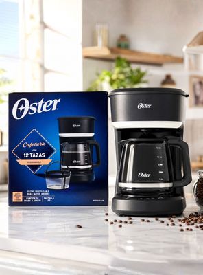 Cafetera De Goteo Oster® De 12 Tazas, Programable, Con