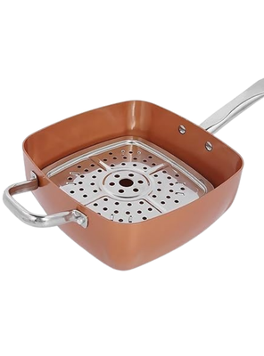 Sartén De Cobre Multiuso Antiadherente con Cesta