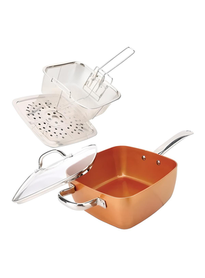 Imagen 2 del producto Sartén De Cobre Multiuso Antiadherente con Cesta