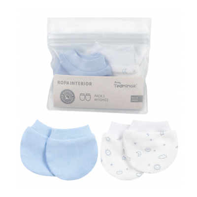 Set 2 Pares de Mitones para bebé Tedmimak