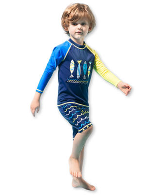 TRAJE DE BAÑO 3 PIEZAS MANGA LARGA NIÑO JUMP KIDS