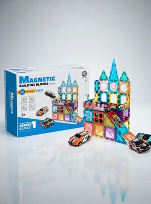 Juego Bloques De Construcción Magnéticos 3D 66 Piezas para Niño o Niña