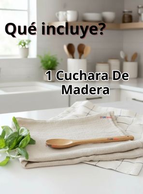 Imagen 2 del producto Cuchara de Madera de Bambú Con Mango Largo Utensilio Cocina