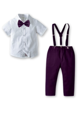 Conjunto de Vestir con Pantalón y Tirantes Bebé Niño 6 meses a 3 años