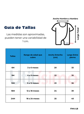Imagen 2 del producto Enterito Corto 100% Algodón Bebé Niña 6 a 24 Meses Ice Cream