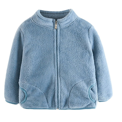 Chaqueta Polar Con Cierre y Bolsillos Unisex Azul Claro Jump Kids