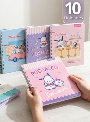Imagen 1 del producto Pack 10 Cuadernos Universitarios Pochacco 100 Hojas Proarte 7mm Diseños Surtidos