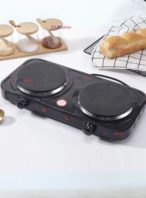Cocina Eléctrica 2 Platos 2000w de Potencia Cocinilla Portátil Negro