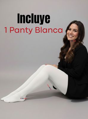 Imagen 2 del producto Pantys Semitransparentes Elasticadas Oficina Blanca