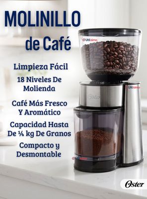 Imagen 2 del producto Oster® Molinillo de Café, Accesorio,18 Ajustes De Grosor, Incluye Accesorios, BVSTBMH23