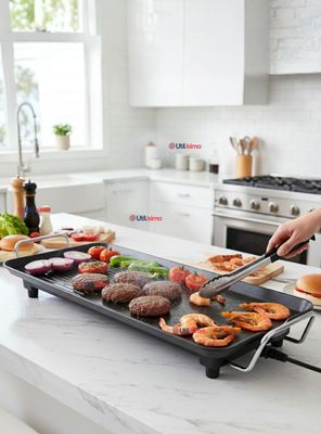 Plancha Parrilla Eléctrica ExtraGrande Antiadherente Churrasquera 1500W