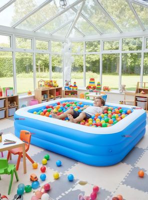 Piscina Inflable Rectangular de 210x140x60 CM Color Azul