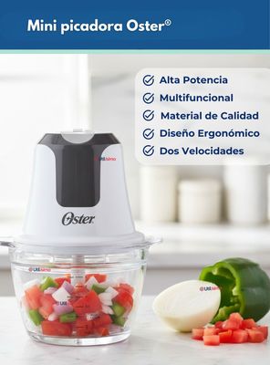 Imagen 2 del producto Mini picadora Oster® 3 tazas con tazón de vidrio FPSTFP3340 Versión 2026