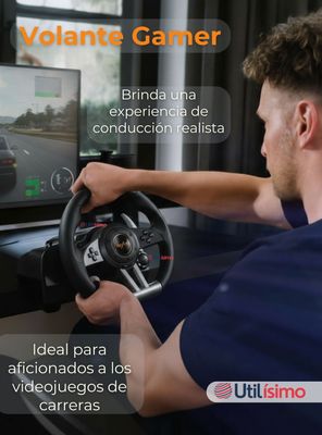 Imagen 2 del producto Volante De Juego V3 Pedales Palanca Carreras Ps4 Xbox Pc