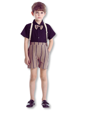 Imagen 2 del producto Conjunto de vestir con corbatín y pantalón corto de 18 meses a 7 años