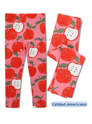 Imagen 2 del producto Calzas Niña Manzanas Rosado Jump Kids 100% Algodón
