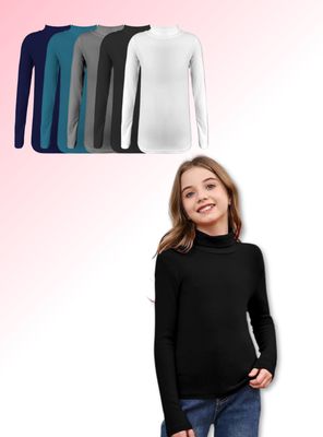 Pack 6 Camisetas Polera Beatle Bambú Niña Primera Capa