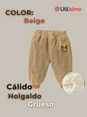 Imagen 2 del producto Buzo Cotelé forrado en Polar Niño Pantalón Beige